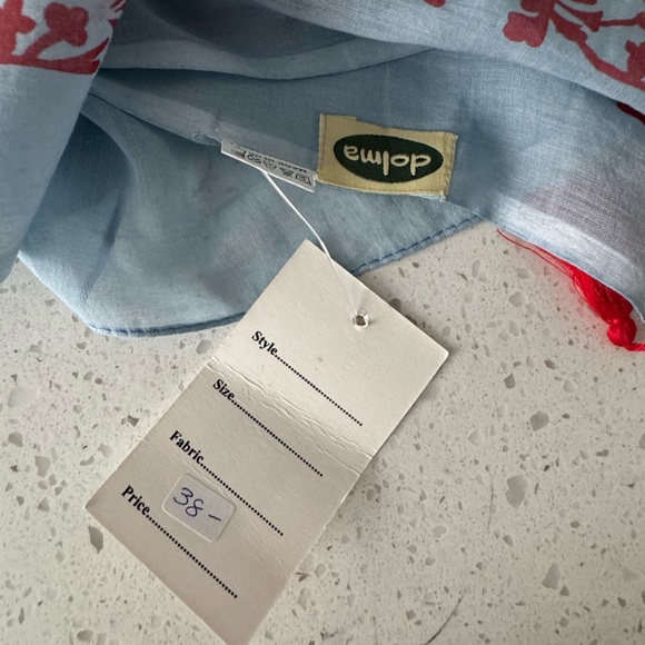 NWT Large cotton scarf with tassels - Picture 4 of 4